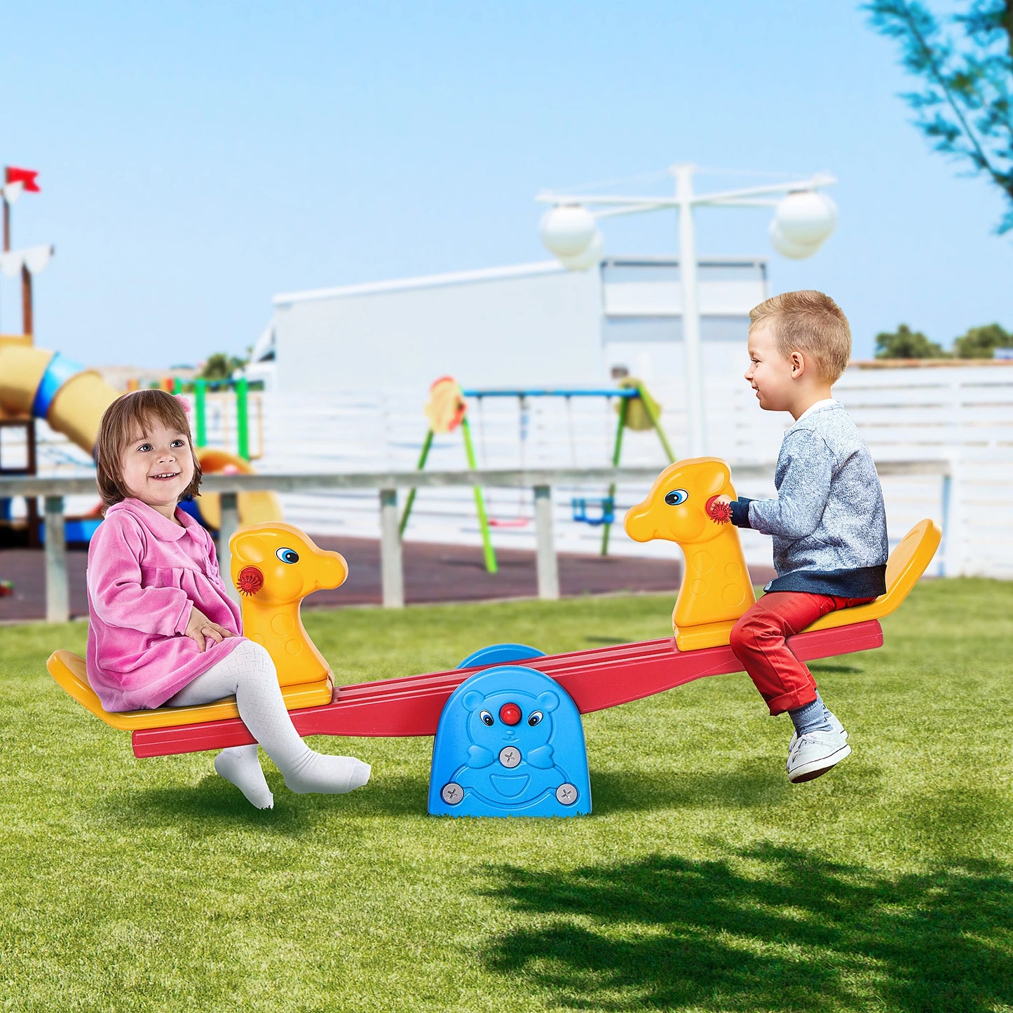 2 Seats SeeSaw with Easy Grip Handles