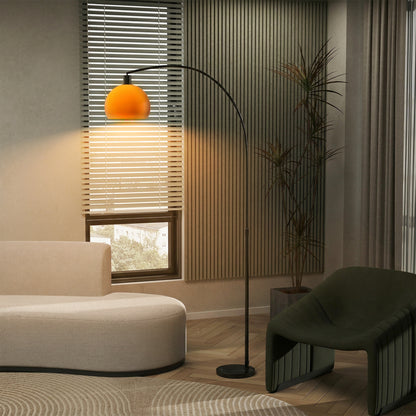Floor Lamp for Living Room, Modern Standing Lamp with Shade & Foot Switch for Bedroom, Office, Black