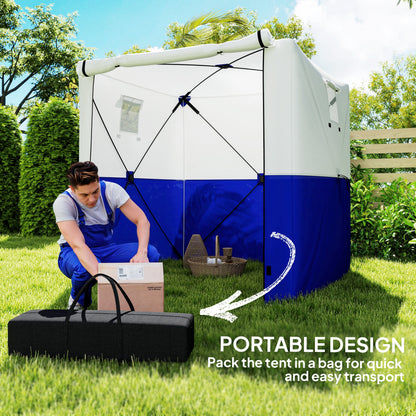 2 x 2m Pop-Up Gazebo, with Accessories - Dark Blue
