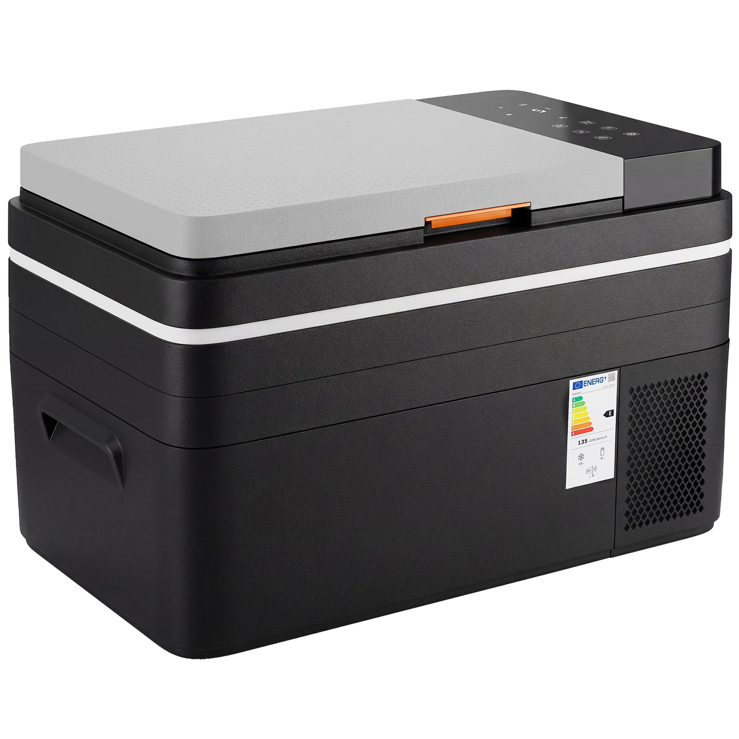 30L Compressor Car Fridge Freezer, Camping Refrigerator with App Control, 12/24V DC and 100-240V AC, Black