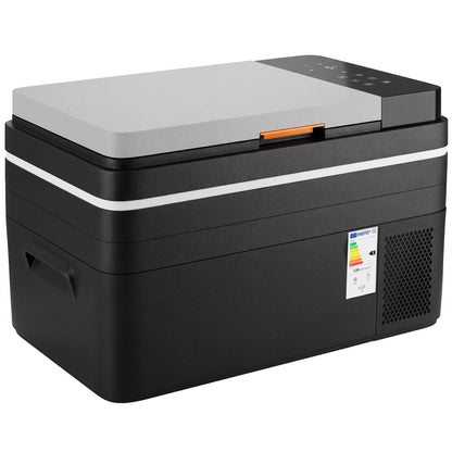 30L Compressor Car Fridge Freezer, Camping Refrigerator with App Control, 12/24V DC and 100-240V AC, Black