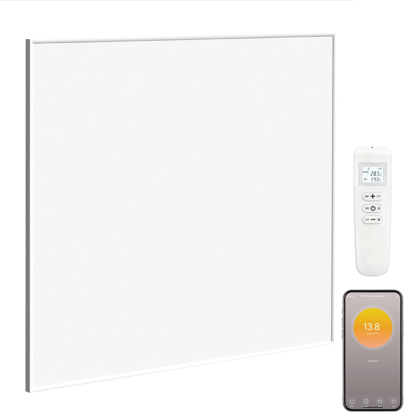 Wifi Smart Electric Heater, Far Infrared, Wall Mounted - 520W