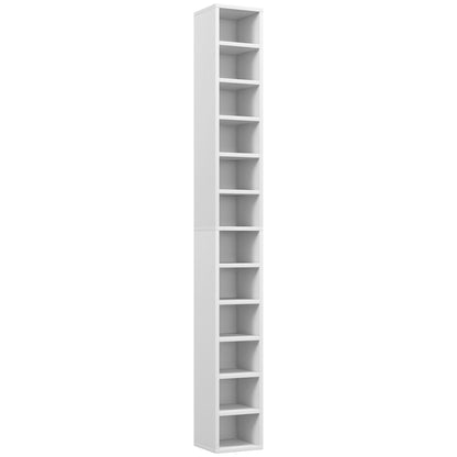 204 CD Tall Narrow Media Storage Tower - White