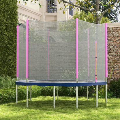 8ft Trampoline Net Replacement with 6 Plastic Pole Covers, Weather-Resistant Trampoline Netting Replacement
