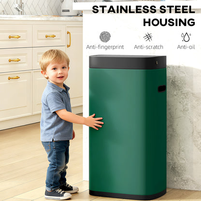 50L Sensor Bin, Automatic Kitchen Bin, Manual Override, Battery Operated, Inner-Bucket-Free, for Kitchen, Bedroom