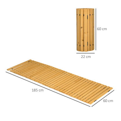 Rollable Wooden Garden Pathway Weather-Resistant Walk Way for Wedding Party Pathways 185 x 60 cm