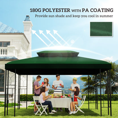 Gazebo Roof Replacement, for 3 x 4m Frames - Green