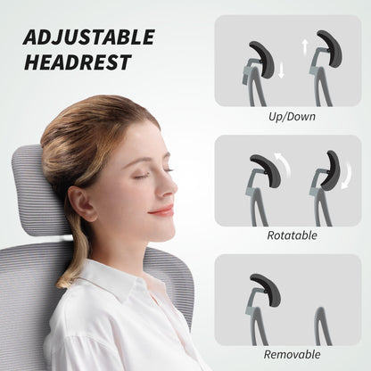 Mesh Back Office Chair, with Lumbar Support - Grey