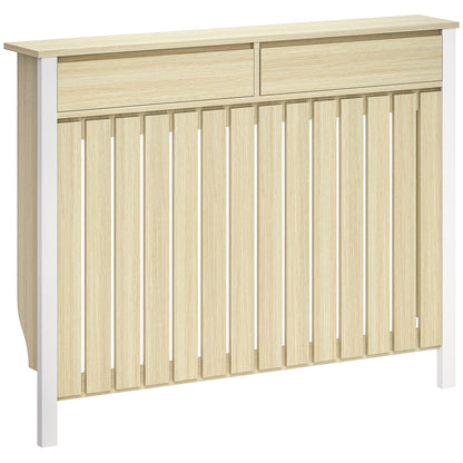 93 x 119cm Rustic-Look Radiator Cover - Oak
