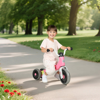 Toddler Balance Bike with No Pedal, 3 Silence Wheels for 12-36 Months Boys and Girls, Indoor Outdoor, Pink