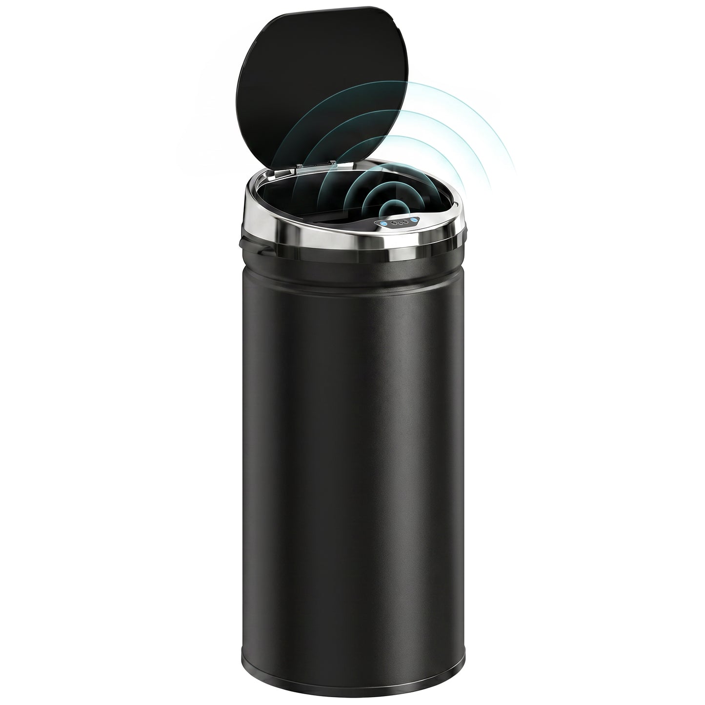 42L Round Sensor Bin with Quiet Soft-Close Lid, Hands-Free Motion Sensor Touchless Kitchen Bin