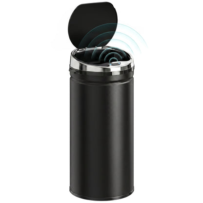 42L Round Sensor Bin with Quiet Soft-Close Lid, Hands-Free Motion Sensor Touchless Kitchen Bin