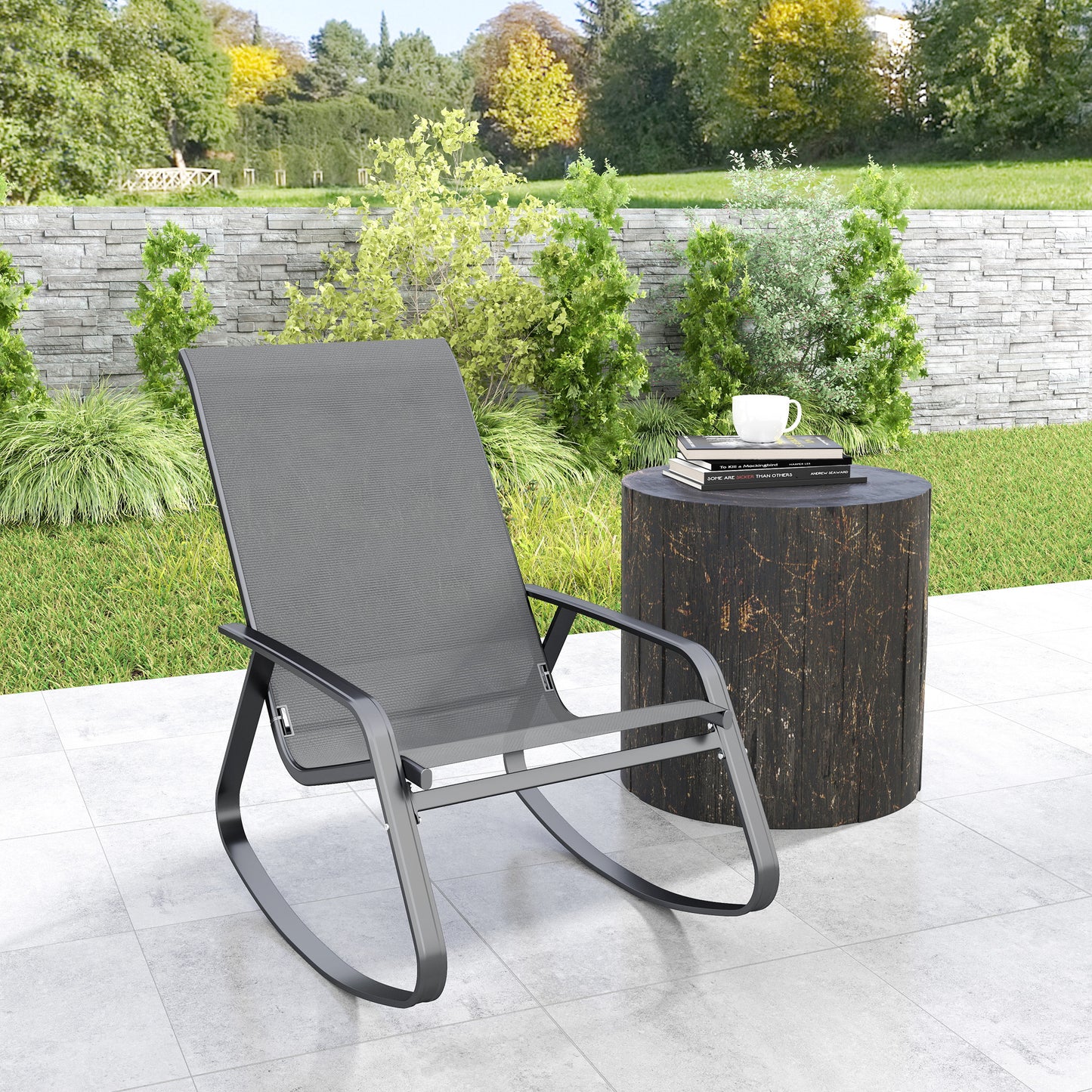 Rocking Garden Chair - Grey