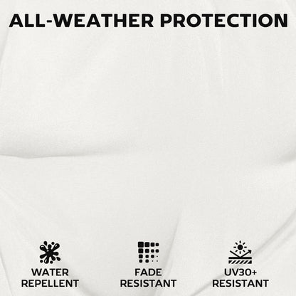 Outdoor Seat Cushions Set of 2 with Ties, Waterproof Garden Seat Pads, Cream White
