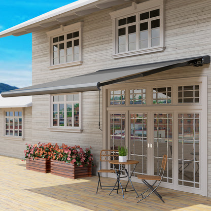 3.5 x 3 m Electric Awning with Remote Controller, Aluminium Frame DIY Retractable Awning