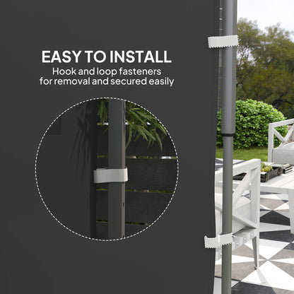 195 x 295cm Replacement Gazebo Sidewall - Black
