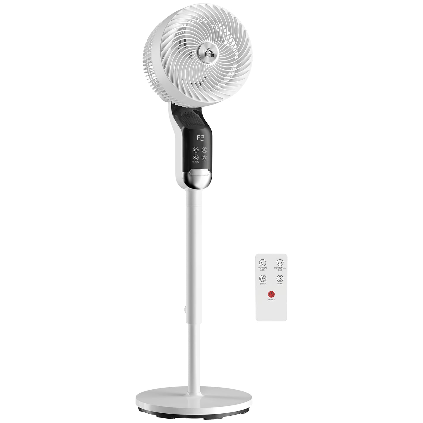 20 dB Silent Standing Fan, 41in Pedestal Fan with Remote, Oscillating, 8 Speeds, Adjustable Height, 12H Timer