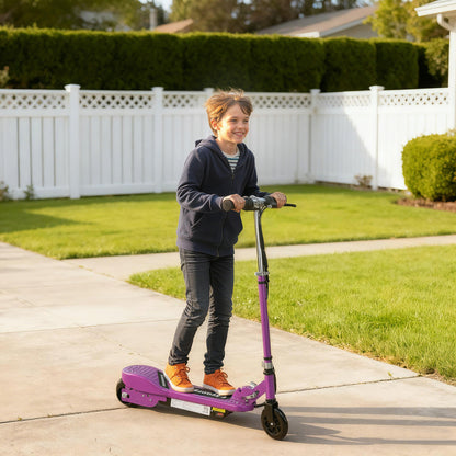Foldable Electric Kids Scooter, Ride-on for Ages 7-14 Years, Purple