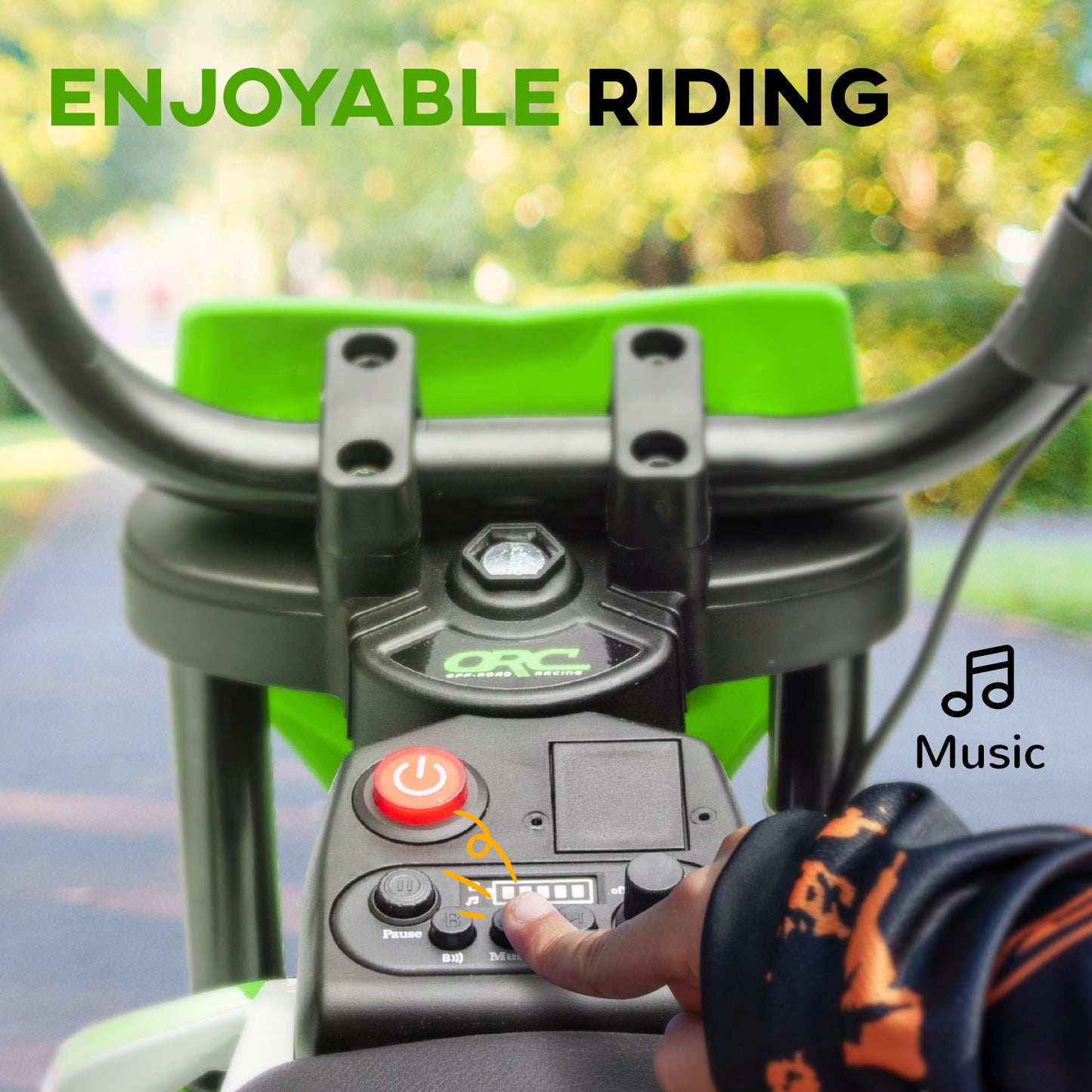 12V Kids Electric Motorbike, Kids Electric Ride on motorcycle w/ Twist Grip Throttle, Training Wheels, Green