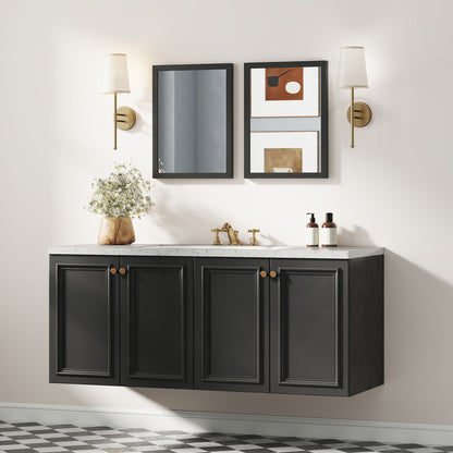 Wall Bathroom Mirror, 30 x 40 cm Wall-Mounted Mirror for Living Room, Bedroom, Hallway, Set of 2, Black