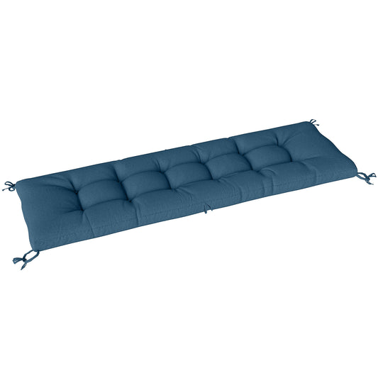 Sun Lounger Cushion, Memory Foam Patio Chair Cushion with Ties, Outdoor Seat Pad Fits 190 x 60 cm Lounger, Blue