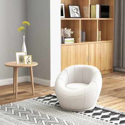 Single Modern Upholstered Accent Swivel Armchair