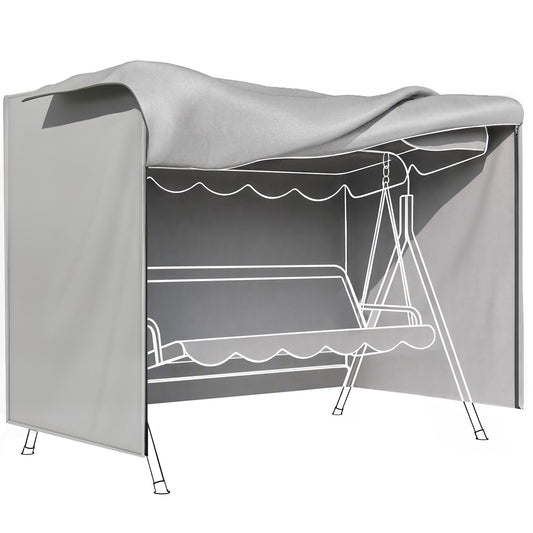 205 x 124cm Three-Seater Swing Chair Protective Cover Grey