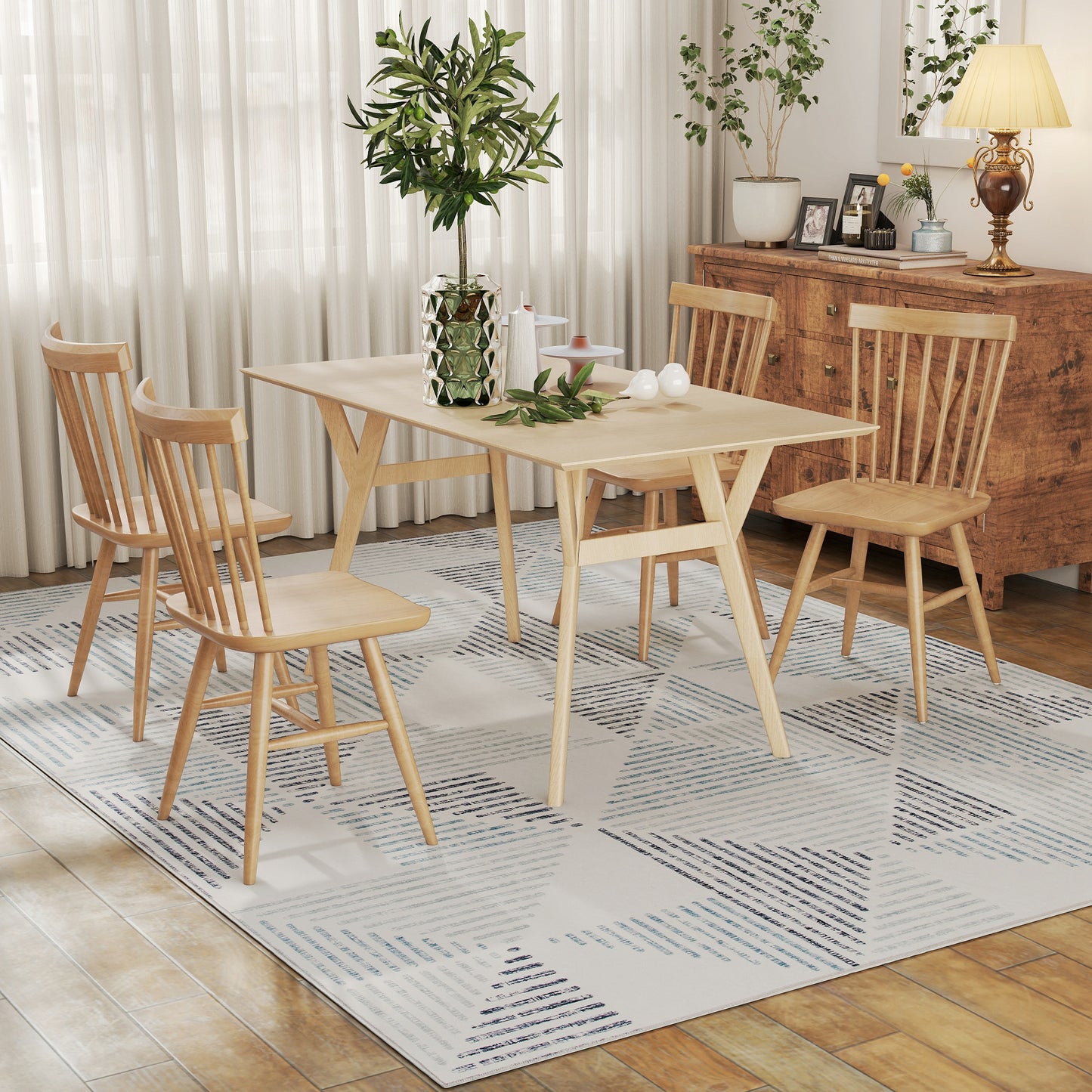 Modern Area Rug, Geometric Pattern Non-Slip Washable Rug, Soft Floor Carpet for Living Room, Bedroom, Dining Room