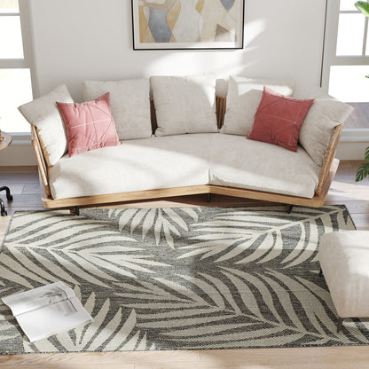 UV Resistant Indoor & Outdoor Area Rug, Easy-Cleaning Machine Washable Rug for Patio, Garden, Kitchen