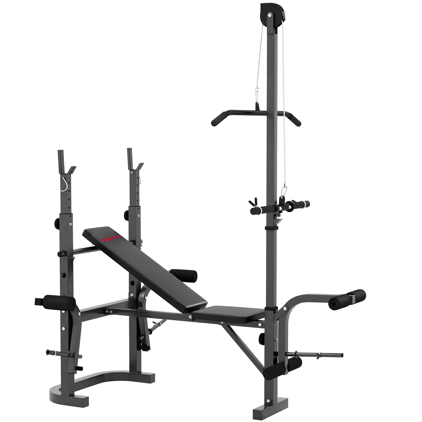 Multi-Exercise Adjustable Weight Bench with Bench Press Rack