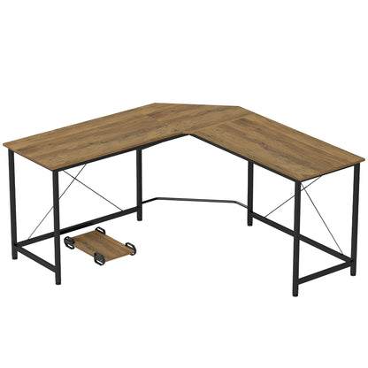 Corner L-Shape Computer Desk PC Workstation Writing Gaming Table Home Office