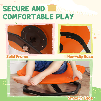 Planet-Shaped-kids Swivel Chair, Sensory Spinning Chair for Balance, Coordination Training, Orange