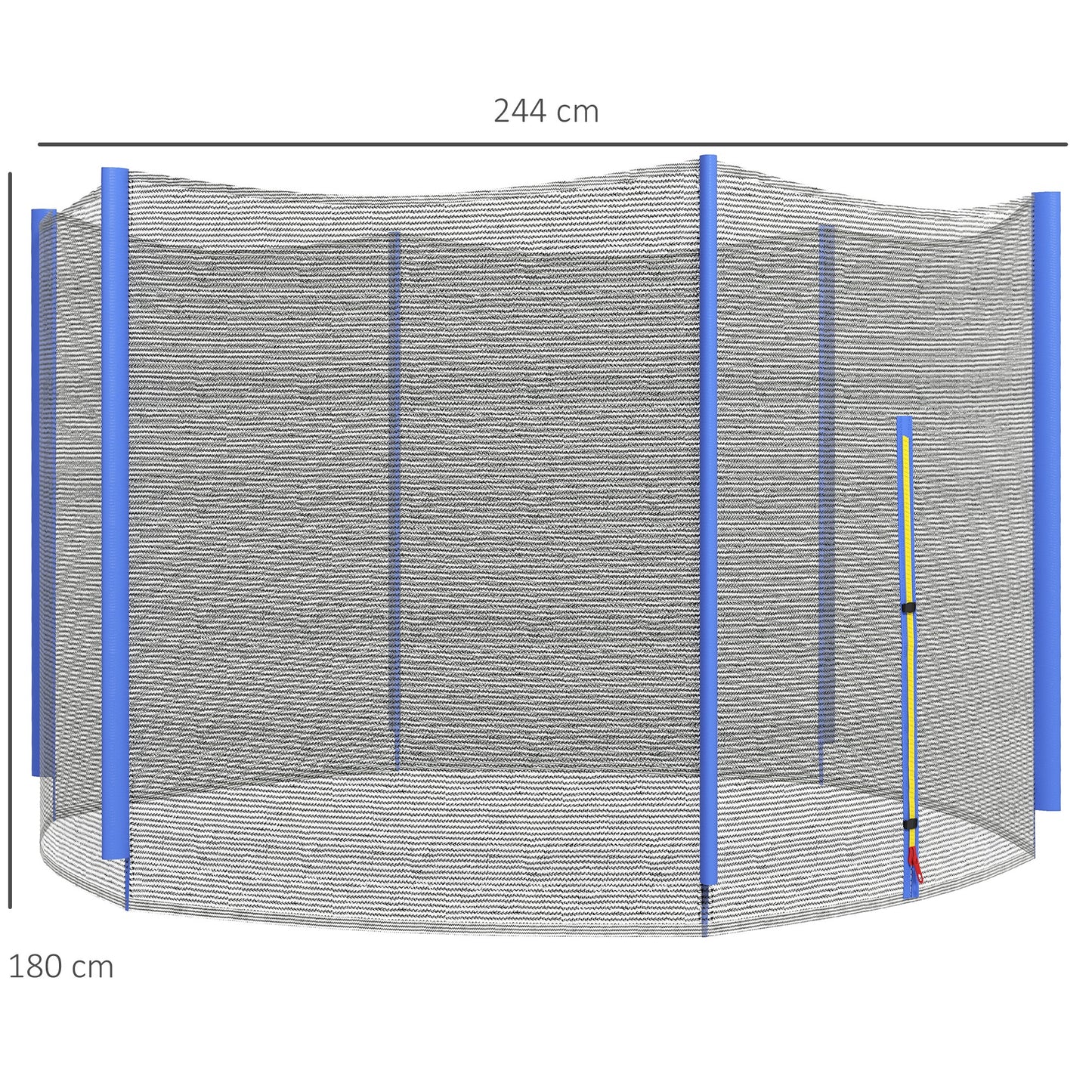 8ft Trampoline Net Replacement with 6 Plastic Pole Covers