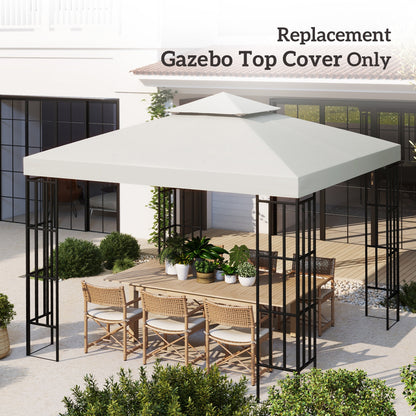 3 x 3 m Replacement Gazebo Canopy - Cream White