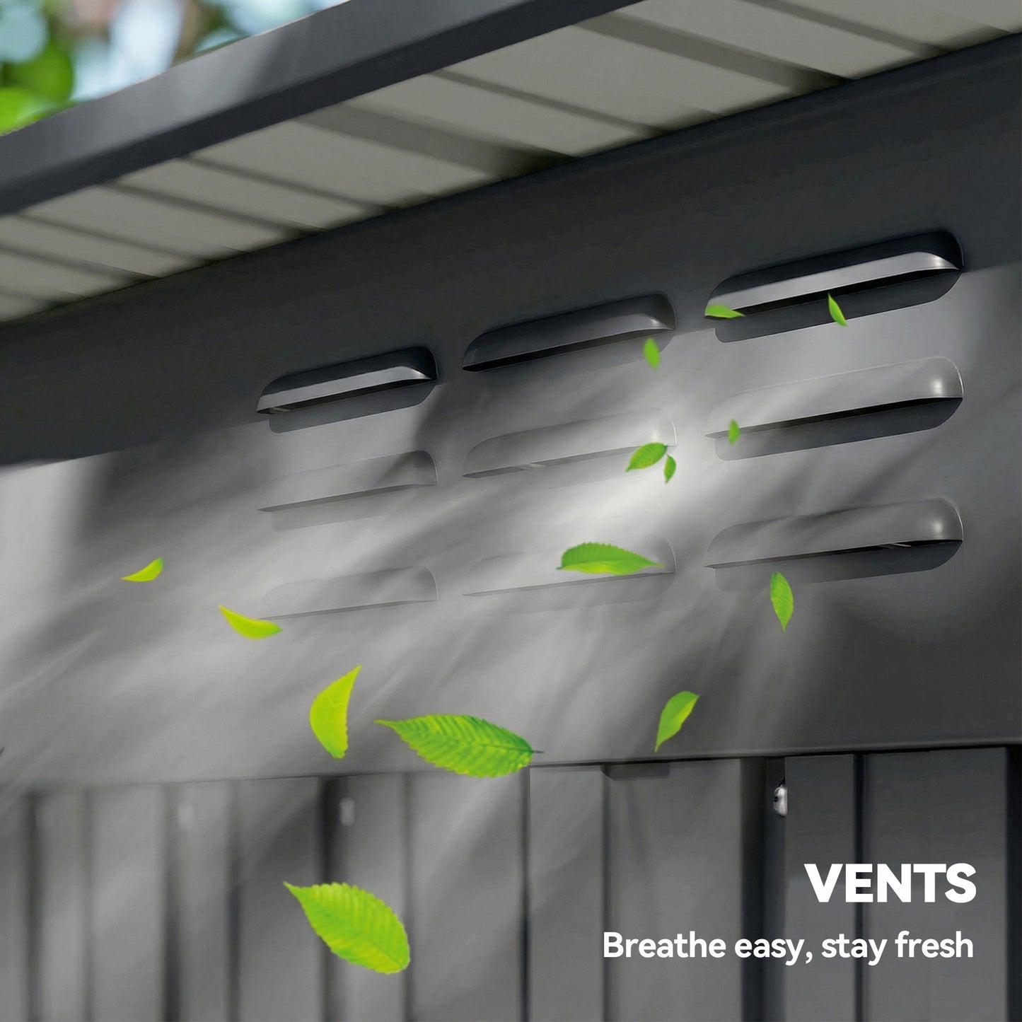 5 x 3.5ft Metal Garden Storage Shed with Effortless Assembly and 2 Pairs of Gloves, Waterproof Outdoor Shed, Light Grey