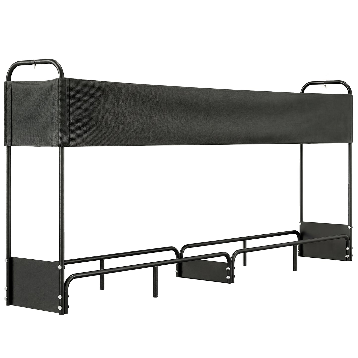 8.5ft Firewood Rack, Heavy Duty Log Storage Holder with Waterproof 600D Oxford Log Cover for Fireplace Fire Pits Outdoor Pati