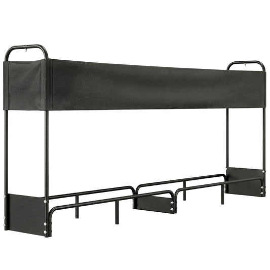 8.5ft Firewood Rack, Heavy Duty Log Storage Holder with Waterproof 600D Oxford Log Cover for Fireplace Fire Pits Outdoor Pati