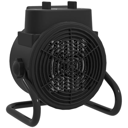 2000W Portable Ceramic Electric Heater with Fan - Black