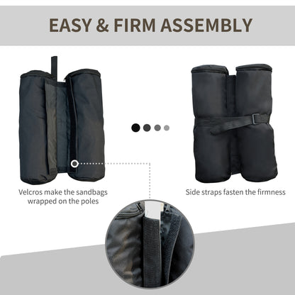 15 kg Heavy Duty Gazebo Weight Sand Bags, 4 pcs Leg Weights Marquee Tent Canopy Base for Trampoline Pop Up Gazebo Tent