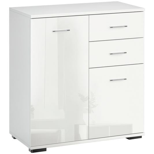 Sideboard, Modern Storage Cabinet with 2 Drawers, 2 Doors and Adjustable Shelf, Kitchen Cabinet for Living Room, Dining Room