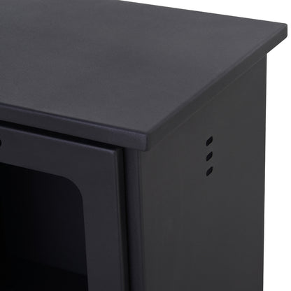 Freestanding Ethanol Fireplace, Bioethanol Fire with 0.9L Tank, 3 Hours Burning Time for Indoor, Black