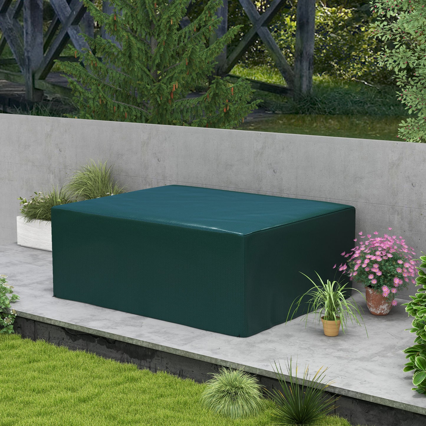 Garden Furniture Cover, Waterproof Anti-UV Large Protective Patio Set Covers, 235 x 190 x 90cm, Green