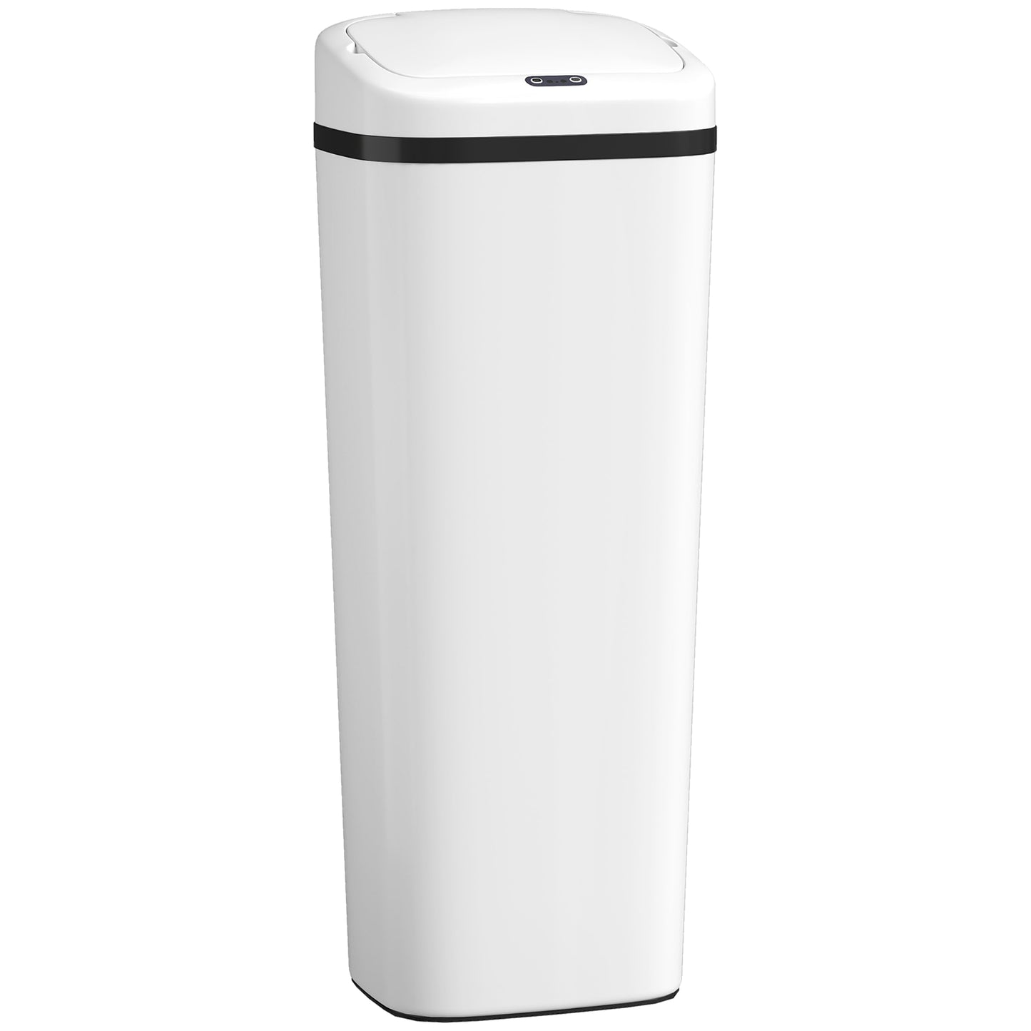 50L Stainless Steel Sensor Bin - White