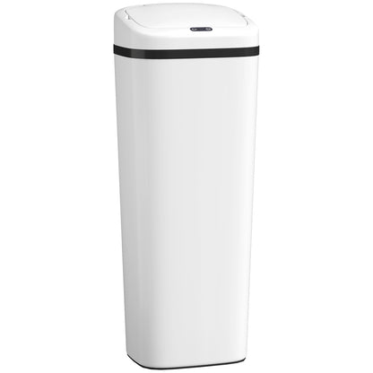 50L Stainless Steel Sensor Bin - White