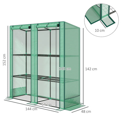 Three-Tier Mini Greenhouse - Green