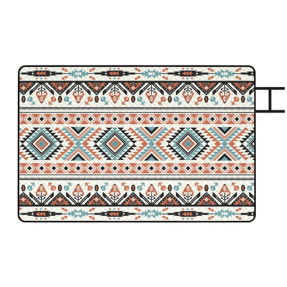 Picnic Blanket, 300x200CM Large Beach Blanket Outdoor Picnic Mat with Integrated Strap for Camping, Mix-Colour