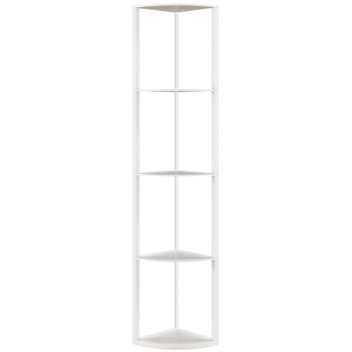 RGB LED Floor Lamp with Shelves, 4-Tier Dimmable Standing Lamp with Adjustable Brightness and Remote Control