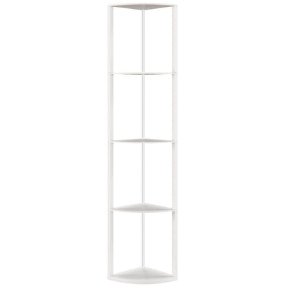RGB LED Floor Lamp with Shelves, 4-Tier Dimmable Standing Lamp with Adjustable Brightness and Remote Control