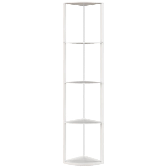 RGB LED Floor Lamp with Shelves, 4-Tier Dimmable Standing Lamp with Adjustable Brightness and Remote Control