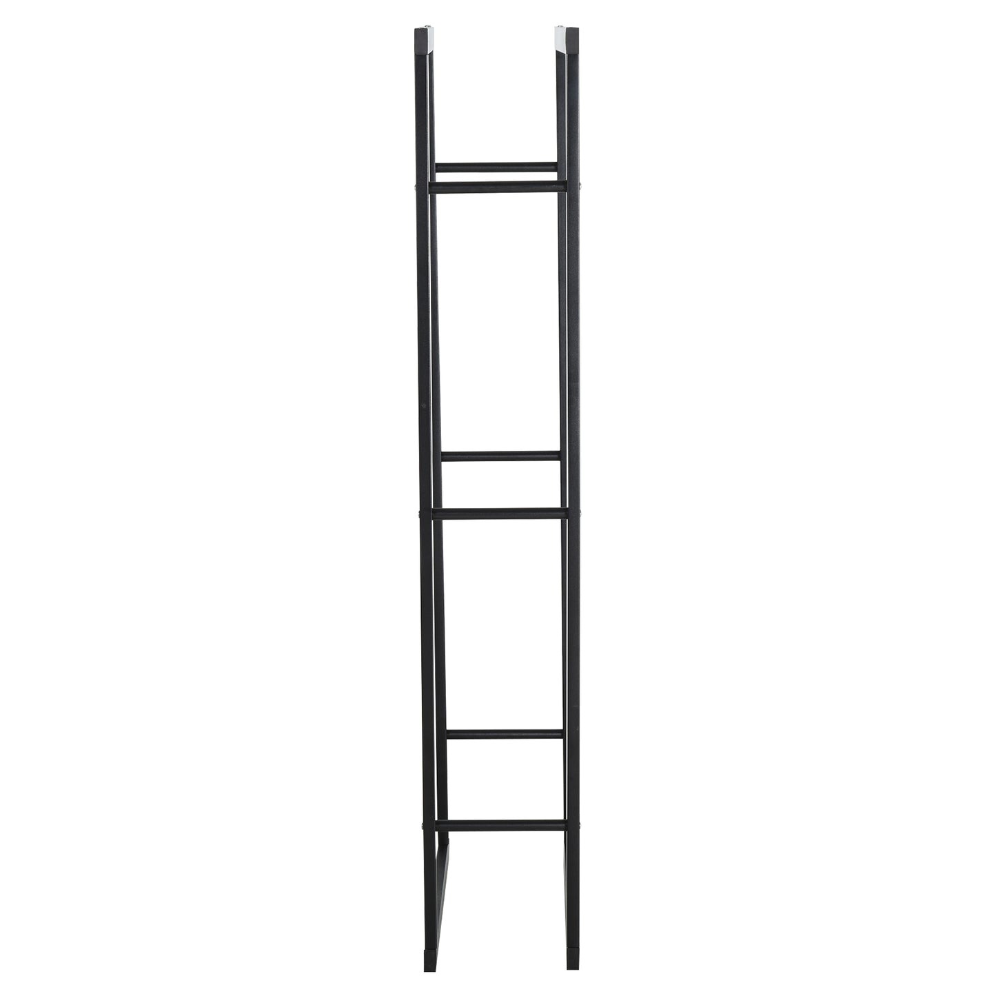 Metal Firewood Log Holder Tall Firewood Rack Indoor Outdoor Fireplace Wood Storage Shelf with Side Rails, Rust-Resistant